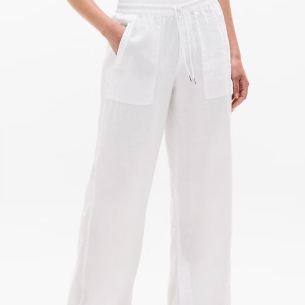 Athleta White Wide-Leg Pants
